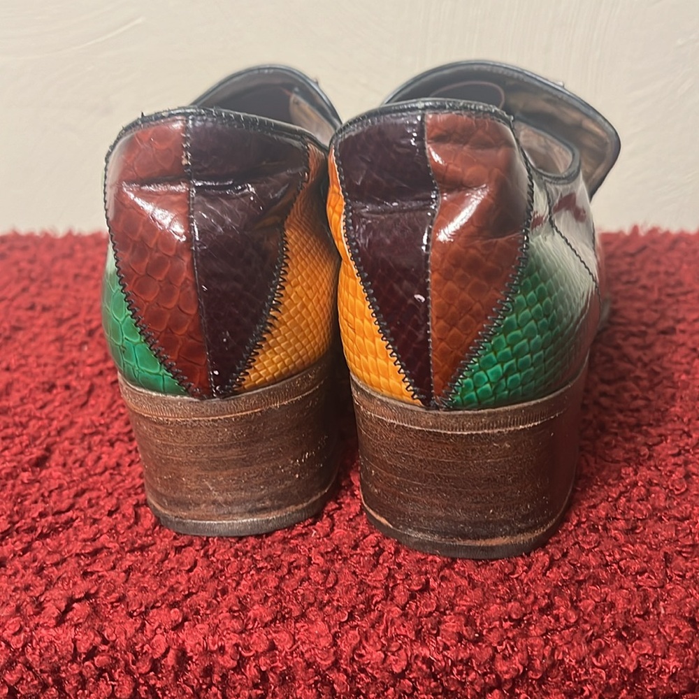harbor Imports LTD, Made in Italy Patchwork leather shoes size 10 Men’s - Picture 6 of 17